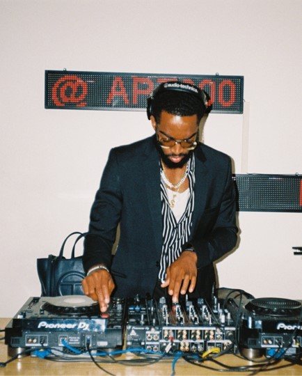 At the decks under an LED sign